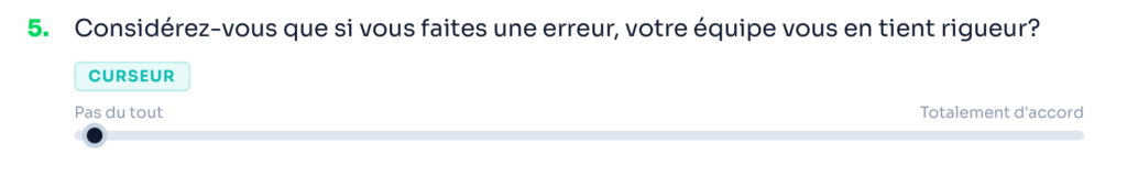 screenshot de format de question proprietaire zest type "curseur" trouvable dans les questionnaires de barometre social Zest